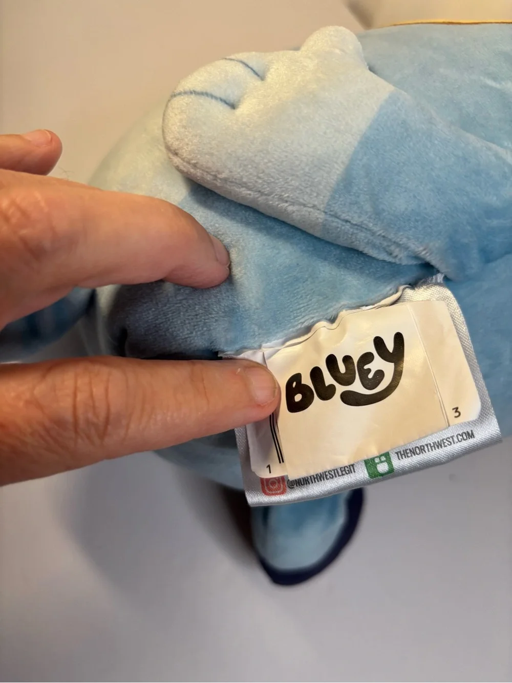 Bluey Plush pillow - Light Blue and Navy Stuffed Character